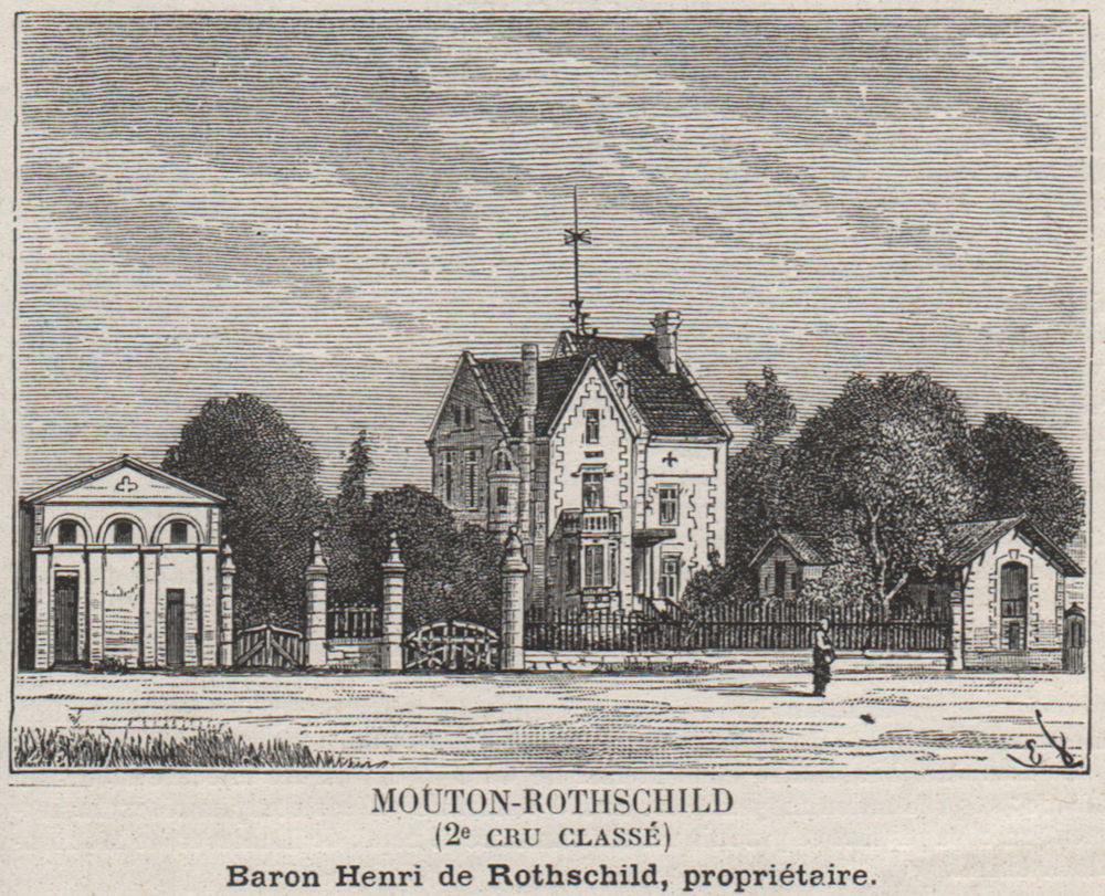 MÉDOC. PAUILLAC. Mouton-Rothschild (2e Cru Classé). Rothschild. SMALL 1908